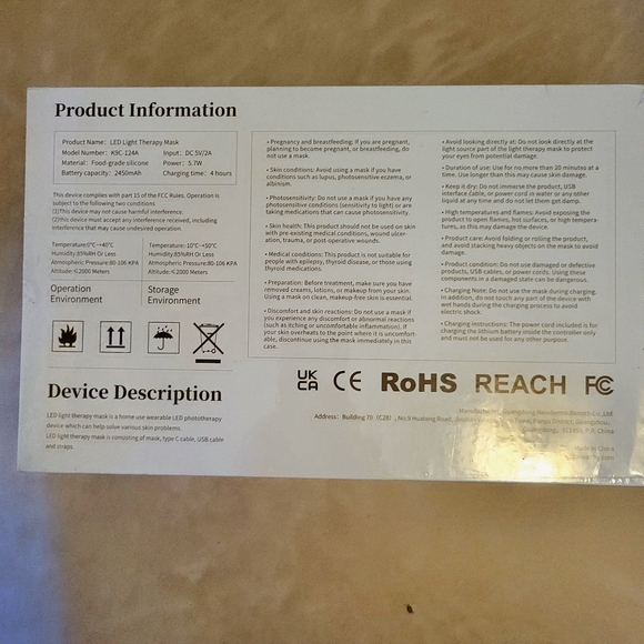 LED Red Light Mask for Face - Kingdo Upgraded Version 119 Leds - Picture 11 of 11